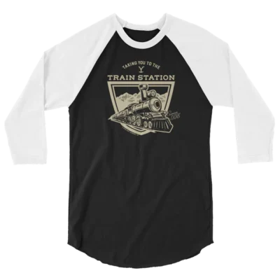 Train Station Unisex Sleeve Raglan Shirt