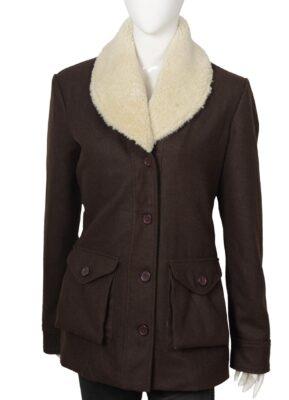 Beth Shearling Wool Coat