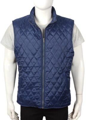 John Dutton Blue Quilted Vest