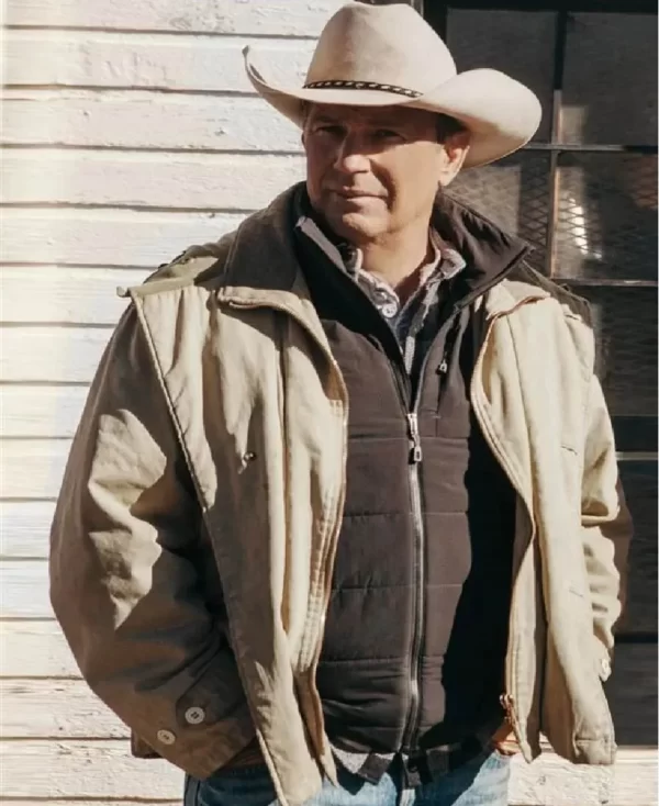 Kevin-Costner-Yellowstone-John-Dutton-Beige-Cotton-Jacket-2