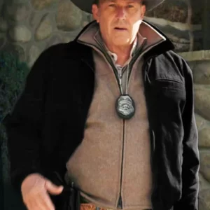 Kevin-Costner-Yellowstone-John-Dutton-Black-Bomber-Cotton-Jacket