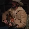 Ryan-Bingham-Yellowstone-Walker-Brown-Sheepskin-Leather-Shearling-Jacket