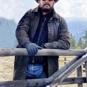 Cole Hauser Yellowstone Rip Wheeler Leather Coat