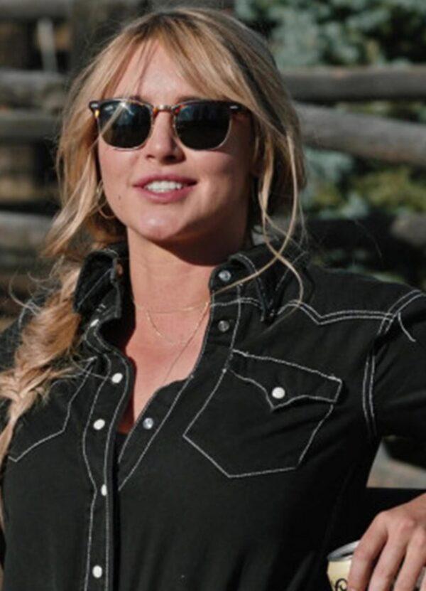 Hassie Harrison Yellowstone Laramie Black Shirt