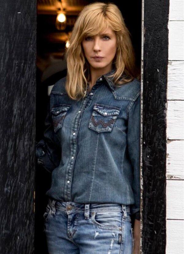 Kelly Reilly Yellowstone Beth Dutton Denim Jacket