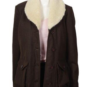 Kelly Reilly Yellowstone Beth Dutton Shearling Wool Coat