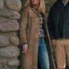 Kelly Reilly Yellowstone Beth Dutton Suede Leather Coat