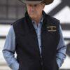 Kevin Costner Yellowstone John Dutton Black Cotton Vest
