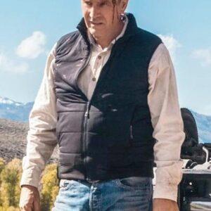 Kevin Costner Yellowstone John Dutton Black Parachute Vest