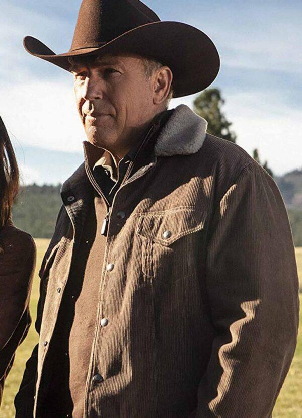 Kevin Costner Yellowstone John Dutton Corduroy Jacket