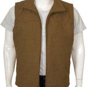 Kevin Costner Yellowstone John Dutton Suede Leather Vest