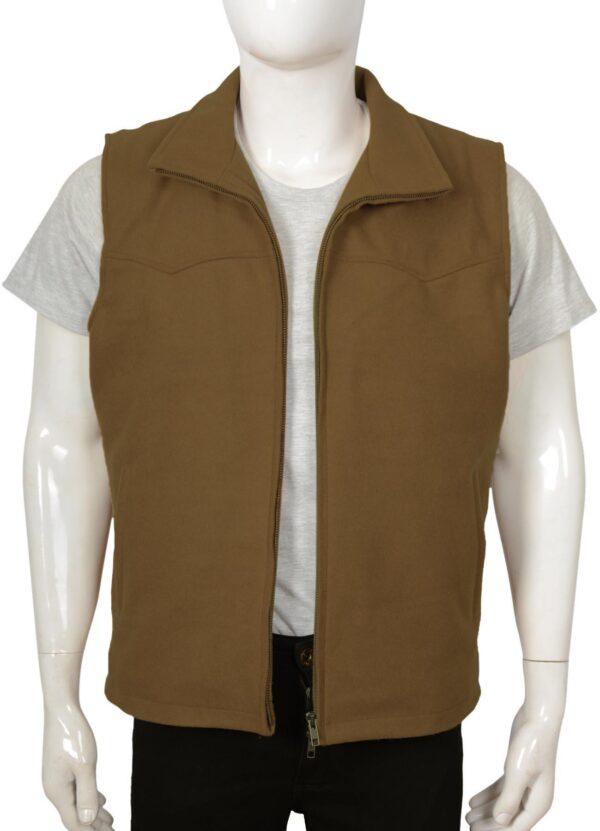 Kevin Costner Yellowstone John Dutton Suede Leather Vest