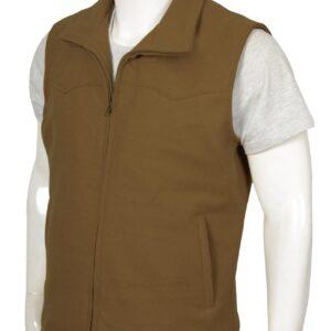 Kevin Costner Yellowstone John Dutton Suede Leather Vest