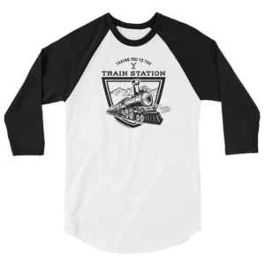 Train Station Unisex Sleeve Raglan Shirt