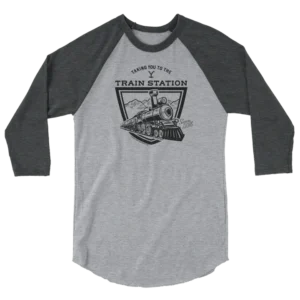 Train Station Unisex Sleeve Raglan Shirt