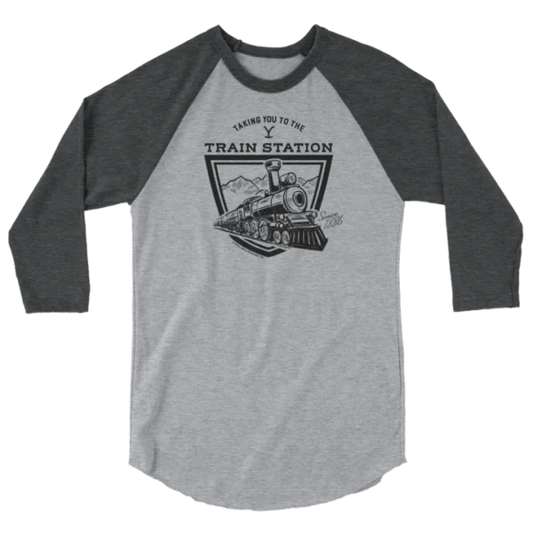 Train Station Unisex Sleeve Raglan Shirt