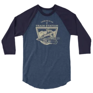 Train Station Unisex Sleeve Raglan Shirt
