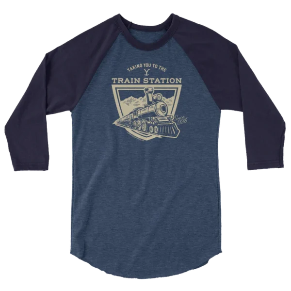 Train Station Unisex Sleeve Raglan Shirt