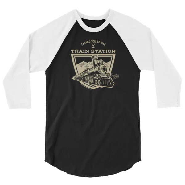 Train Station Unisex Sleeve Raglan Shirt