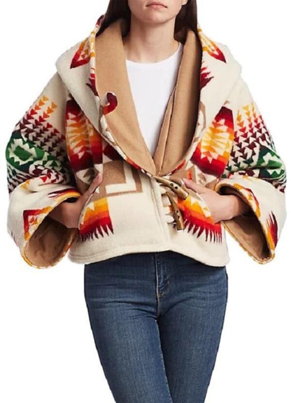 Hooded Aztec Coat