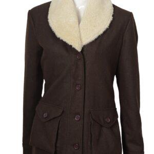 Beth Shearling Wool Coat