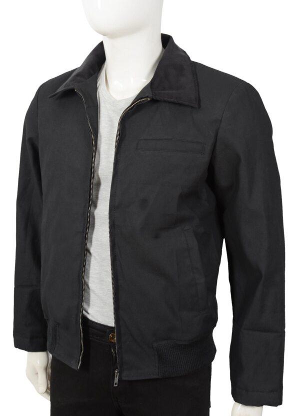 Kevin Costner Black Cotton Jacket
