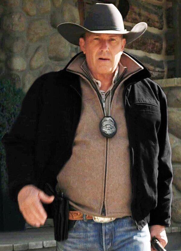 Yellowstone Kevin Costner Black Cotton Jacket