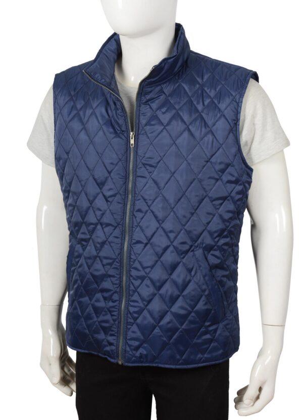 John Dutton Blue Quilted Vest