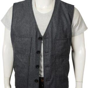 John Dutton Grey Wool Vest