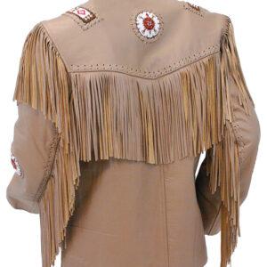 Native American Cowboy Western Style Leather Jacket