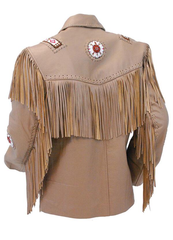 Native American Cowboy Western Style Leather Jacket
