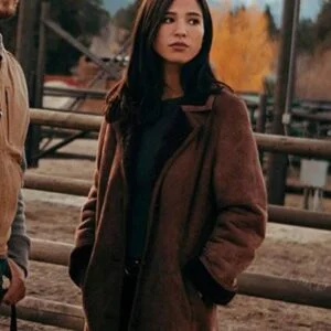 Yellowstone Kelsey Asbille Suede Leather Coat